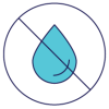 Water drop crossed out